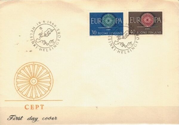 FDC EUROPA CEPT FINLANDIA MI.525-526 NR2