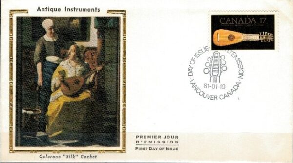 FDC STAROŻYTNY INSTRUMENT KANADA MI.789