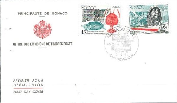 FDC RYBOŁÓWSTWO MONAKO MI.2178-2179
