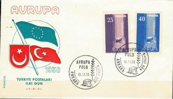 FDC EUROPA CEPT TURCJA MI.1010-1011 NR1