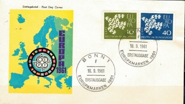 FDC FDC EUROPA CEPT RFN MI.367-368 NR1