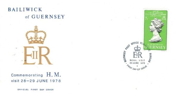 FDC KRÓLOWA ELŻBIETA II GUERNSEY MI.164