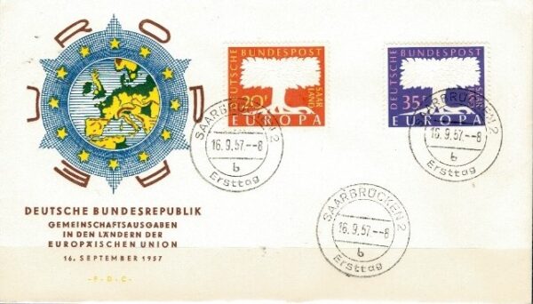 FDC EUROPA CEPT SAARLAND MI.402-403