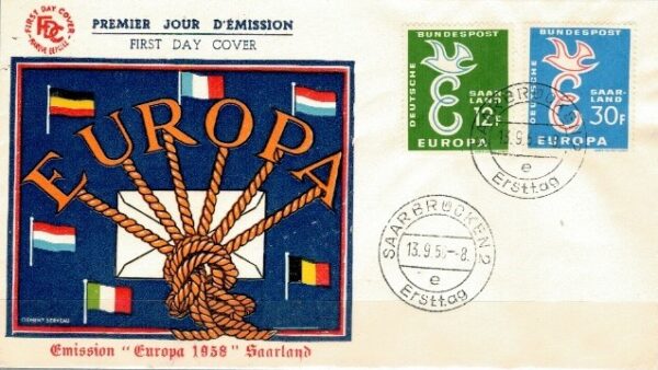 FDC EUROPA SAARLAND MI.439-440