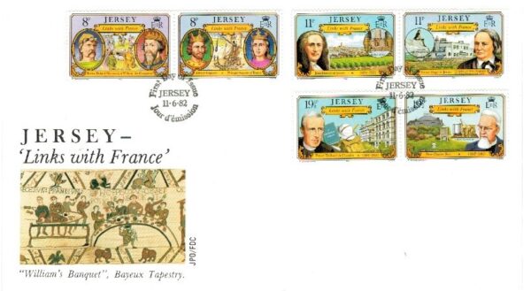 FDC SŁAWNI LUDZIE JERSEY MI.282-287