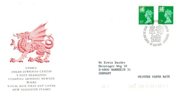 FDC KRÓLOWA ELŻBIETA II WALIA MI.46