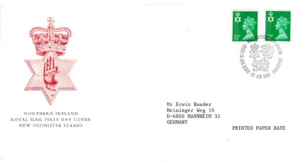 FDC KRÓLOWA ELŻBIETA II PÓŁNOCNA IRLANDIA MI.45