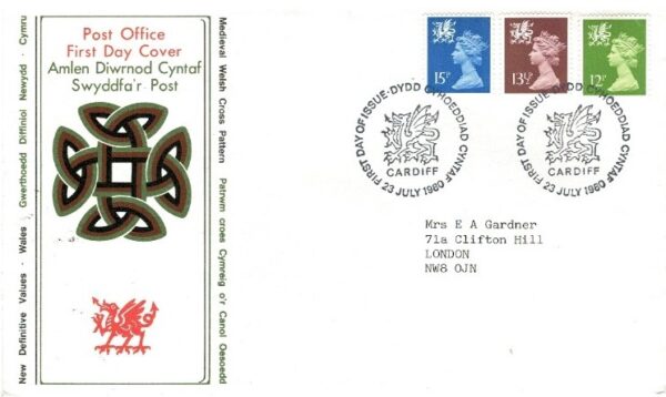 FDC KRÓLOWA ELŻBIETA II WALIA MI.28-30