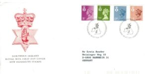 FDC FDC KRÓLOWA ELŻBIETA II IRLANDIA PÓŁNOCNA MI.41-44