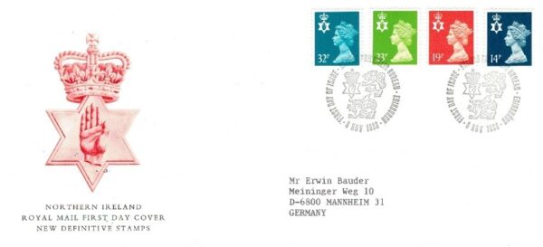 FDC KRÓLOWA ELŻBIETA II IRLANDIA PÓŁNOCNA MI.47-50