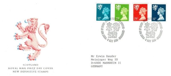 FDC KRÓLOWA ELŻBIETA II SZKOCJA MI.49-52