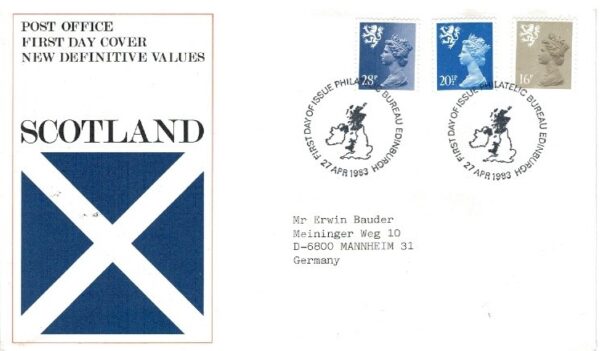 FDC KRÓLOWA ELŻBIETA II SZKOCJA MI.40-42