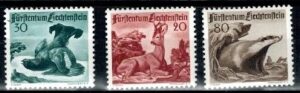 ZWIERZĘTA LIECHTENSTEIN MI.285-287**
