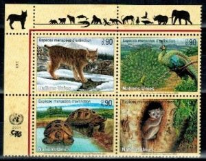 ZWIERZĘTA ONZ SZWAJCARIA MI.409-412**