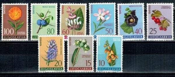 KWIATY JUGOSŁAWIA MI.943-951**