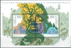 DRZEWA I ZWIERZĘTA RFN MI.BL.38 KASOWANE