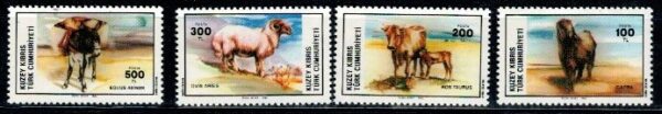 ZWIERZĘTA CYPR TURECKI MI.162-165**