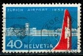 LOTNICTWO SZWAJCARIA MI.585 KASOWANE