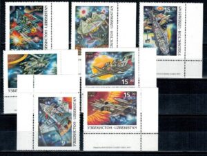 LOT W KOSMOS UZBEKISTAN MI.129-135**