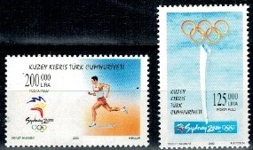 OLIMPIADA LETNIA CYPR TURECKI MI.521-522**
