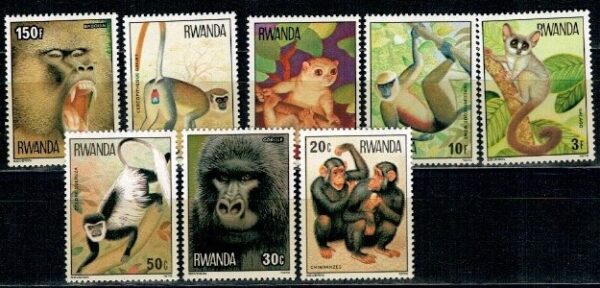ZWIERZĘTA RWANDA MI.922-929**