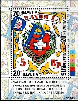 WYSTAWA FILATELISTYCZNA SZWAJCARIA MI.BL.30 KASOWANE