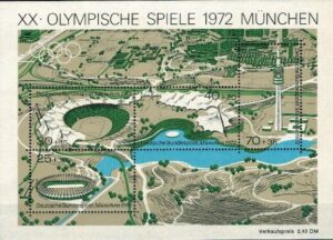 OLIMPIADA LETNIA RFN MI.723-726** ZNACZKI Z BLOKU