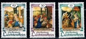 BOŻE NARODZENIE LIECHTENSTEIN MI.1005-1007**