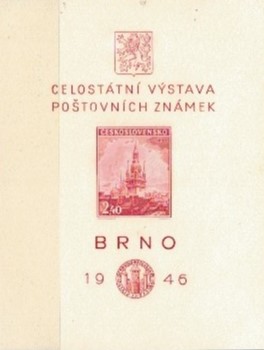 WYSTAWA FILATELISTYCZNA CZECHOSŁOWACJA MI.BL.9**