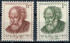 SŁAWNI LUDZIE CZECHOSŁOWACJA MI.755-756**