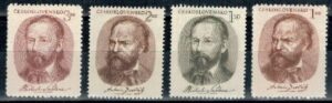 SŁAWNI LUDZIE CZECHOSŁOWACJA MI.665-668**