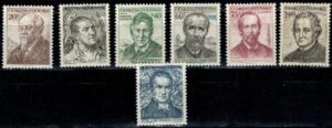 SŁAWNI LUDZIE CZECHOSŁOWACJA MI.910-916**