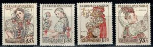STROJE LUDOWE I FOLKLOR CZECHOSŁOWACJA MI.1051-1054**
