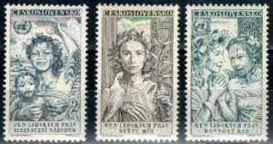 PRAWA CZŁOWIEKA CZECHOSŁOWACJA MI.1124-1126**