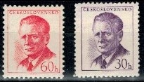 SŁAWNI LUDZIE CZECHOSŁOWACJA MI.1081b-1082**
