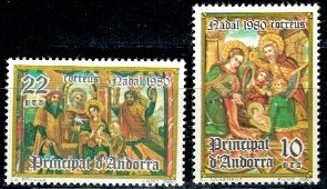 BOŻE NARODZENIE ANDORRA HISZPAŃSKA MI.136-137**