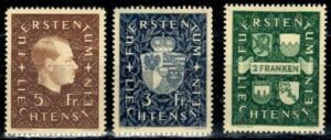 ROCZNICA LIECHTENSTEIN MI.183-185**