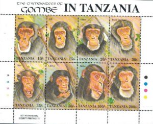 SZYMPANSY TANZANIA MI.ARK.1233-1240**