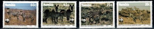 ZEBRY NAMIBIA MI.702-705**