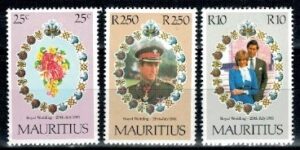 DIANA I KAROL MAURITIUS MI.516-518**