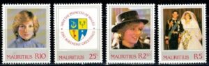 KSIĘŻNA DIANA MAURITIUS MI.544-547**