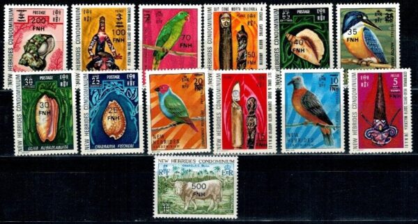 PTAKI SZTUKA MUSZLE NOWE HEBRYDY MI.447-459I**