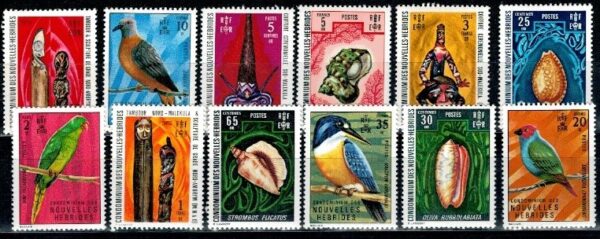 PTAKI SZTUKA MUSZLE NOWE HEBRYDY MI.335-346**