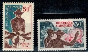 SKAUTING GABON MI.255-256**