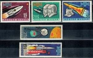 LOT W KOSMOS MONGOLIA MI.323-327**