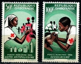 CZERWONY KRZYŻ GABON MI.236-237**