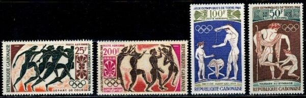 OLIMPIADA SPORTOWA GABON MI.203-206**