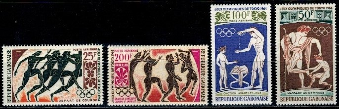 OLIMPIADA SPORTOWA GABON MI.203-206**