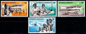 CZERWONY KRZYŻ GABON MI.337-340**