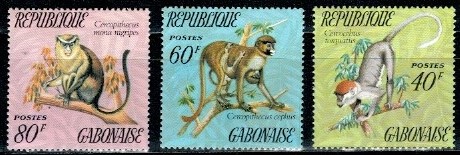 MAŁPY GABON MI.526-528**